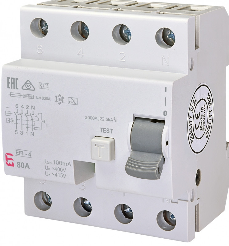 diferential rccb efi-4 a 80/0.1 002063545